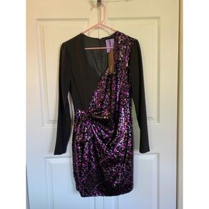 Parker Becca Combo Sequin Bodycon Dress NWT 6